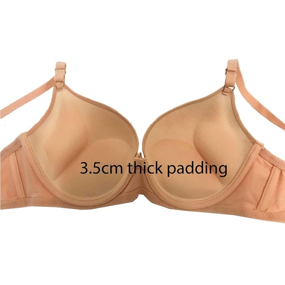 🆕 6 pcs Max Lift Power Wired Add 2 Cup Sizes T-Shirt Double Push Up Bra - Picture 2 of 2